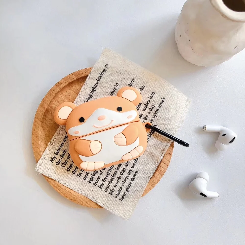 Милые Мультяшные 3D наушники в форме мыши чехол для Apple Airpods Pro Чехол Силиконовый Airpod 3 Чехол портативный Bluetooth чехол для наушников с крючком
