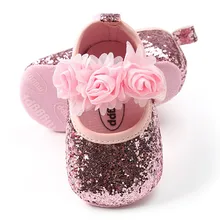 Обувь для новорожденных; Летняя обувь принцессы с блестками для маленьких девочек; обувь для малышей с мягкой подошвой; обувь для малышей из искусственной кожи на мягкой подошве