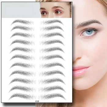 

4D Natural Hair-like Eyebrow False Eyebrows Waterproof Lasting Tattoo Sticker Water-based Eye Brow Stickers Cosmetics