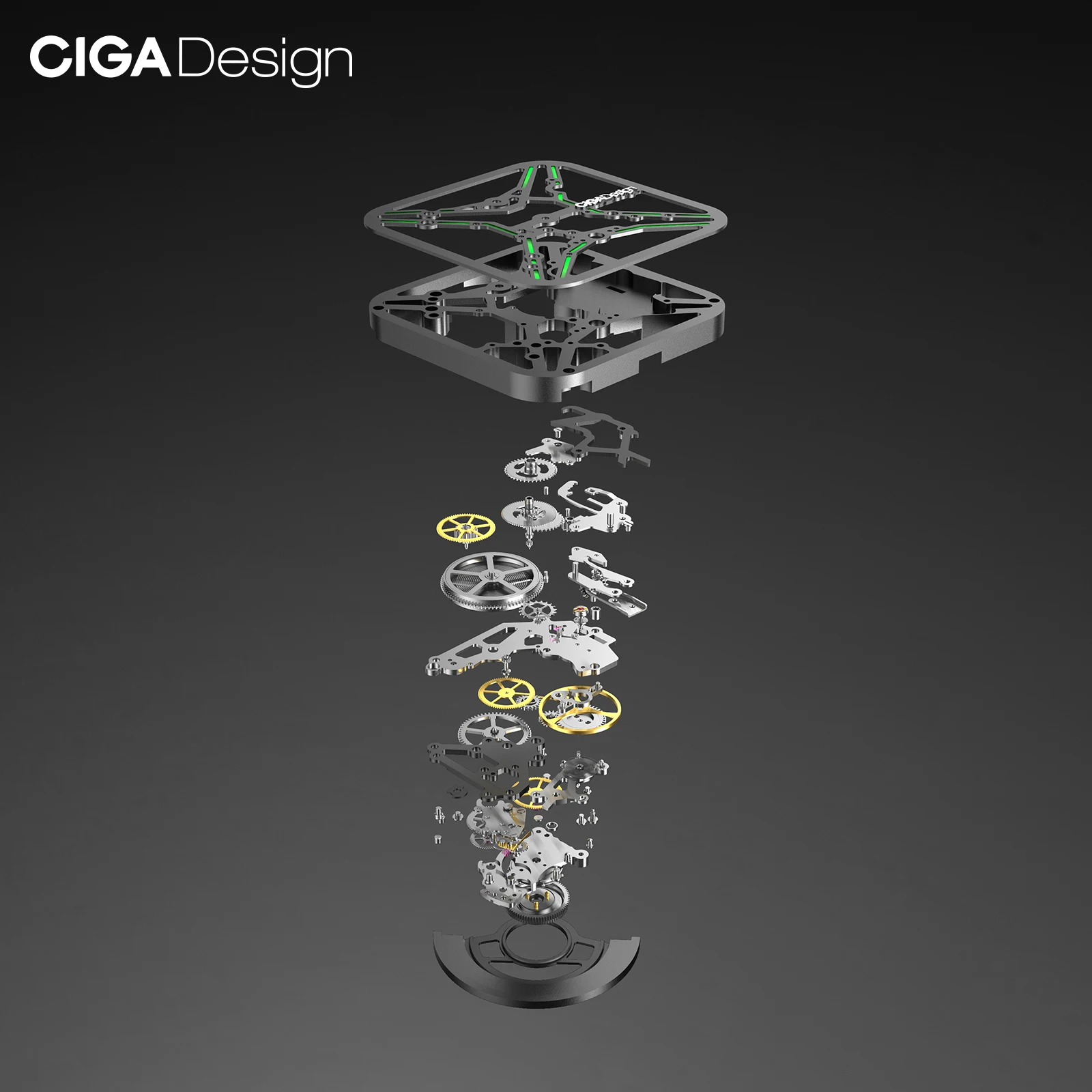 Mechanical watch CIGA Design Square skeleton automatic watch men fashion X Series SUV luminous anti-shock mechanical wrist watch