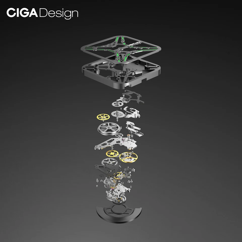 Montre Homme CIGA Design X Series Automatique Squelette - Blanc/Gris - Neuf Avec Écrin