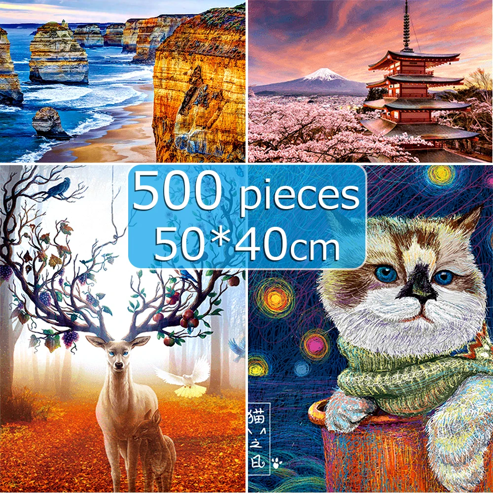 

Jigsaw Puzzles 50*40 cm Puzzle 500 Pieces Educational Toys Scenery Educational Puzzle Toy for Kids/Adults Puzzle birthday Gift