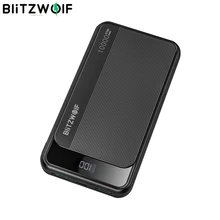 BlitzWolf 10000mAh 22.5W dijital ekran QC3.0 PD3.0 SCP çift çıkış girişi akıllı güç banka Samsung için iPhone için huawei