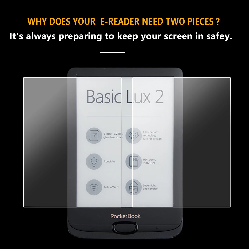 Протектор экрана для Pocketbook 616 624 614 622 " E-reader экран с защитой против царапин Закаленное стекло