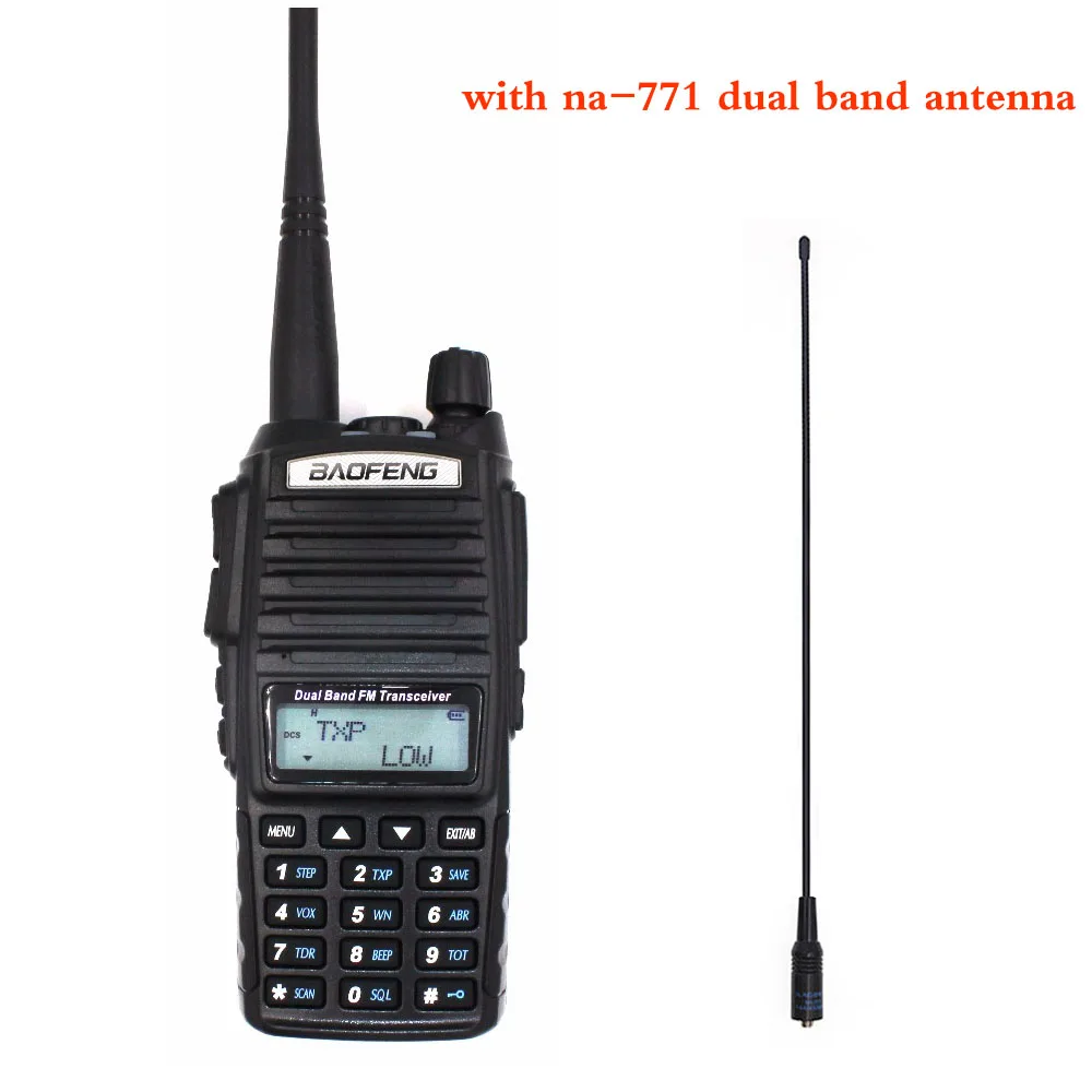 BaoFeng обновленная UV-82 UV-82HX рация 8 Вт Двухдиапазонная VHF UV-82-8W рация 10 км tri-power UV82 8 Вт Радио - Цвет: with na-711 antenna