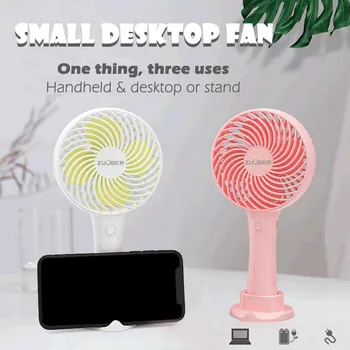 

Mini Electric Fan Outdoor Office USB Handheld Fan With Base Fan Humidifier Purifier For Office Bedroom #YL10