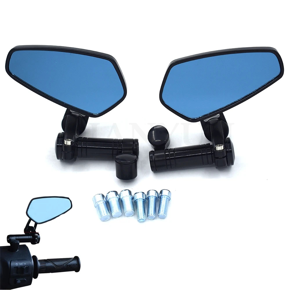 

Universal CNC motorcycle rearview mirror blue anti-glare convex mirror For Honda PCX125 PCX150 VF750S VFR750 VFR800 VTR1000F