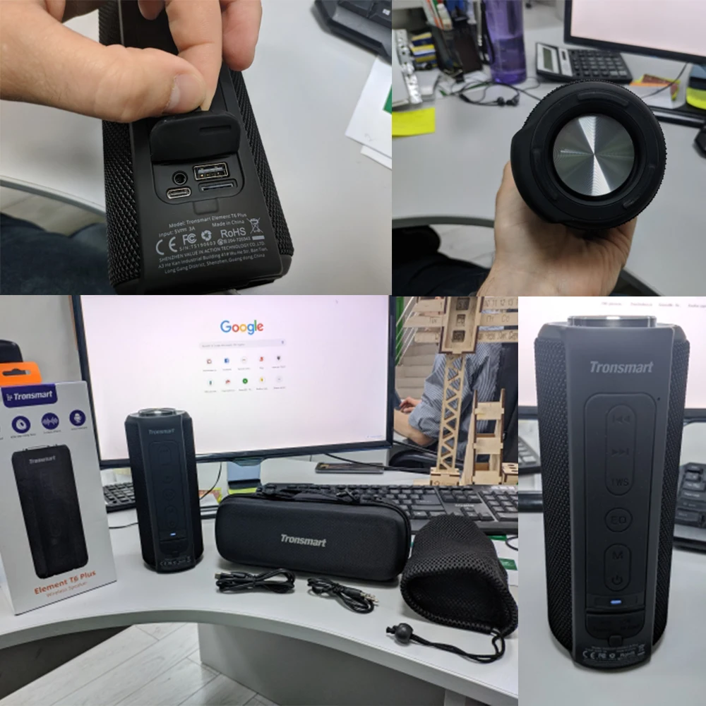 Портативная Bluetooth колонка Tronsmart T6 Plus 40 Вт с глубокими басами звуковая панель
