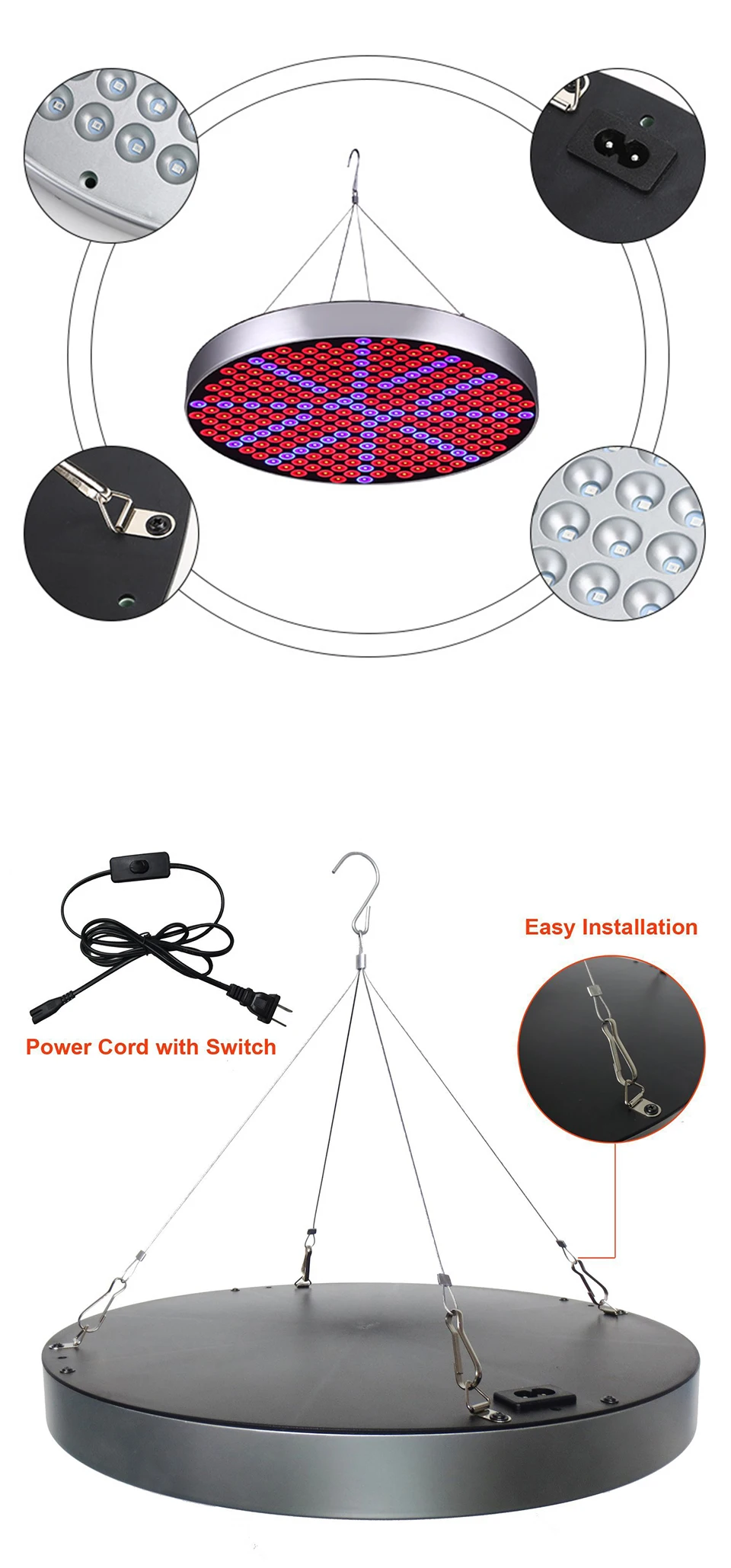 LED Indoor Grow Light 1000W Lamp For Plants Phyto Lamp Grow Tent Lights For Flowers Super Bright LED Lighting For Flowers Growth 5
