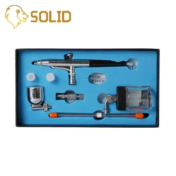 

7cc Dual Action Airbrush Air-Brush paint Spray Gun + Spray Pen Cleaning Tool Set for Art car model Tattoo Nail Tools Set