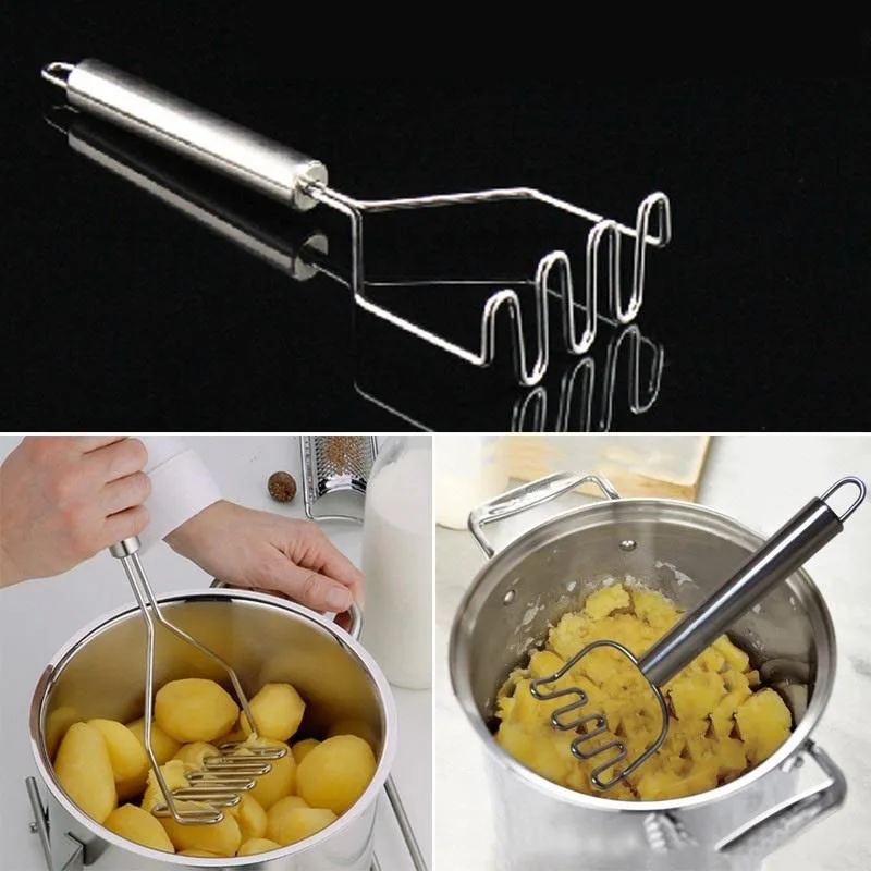 

1pc Kitchen Gadgets Stainless Steel Potato Mud Pressure Mud Machine Potatoes Masher Ricer Fruit Vegetable Tools Home Accessories
