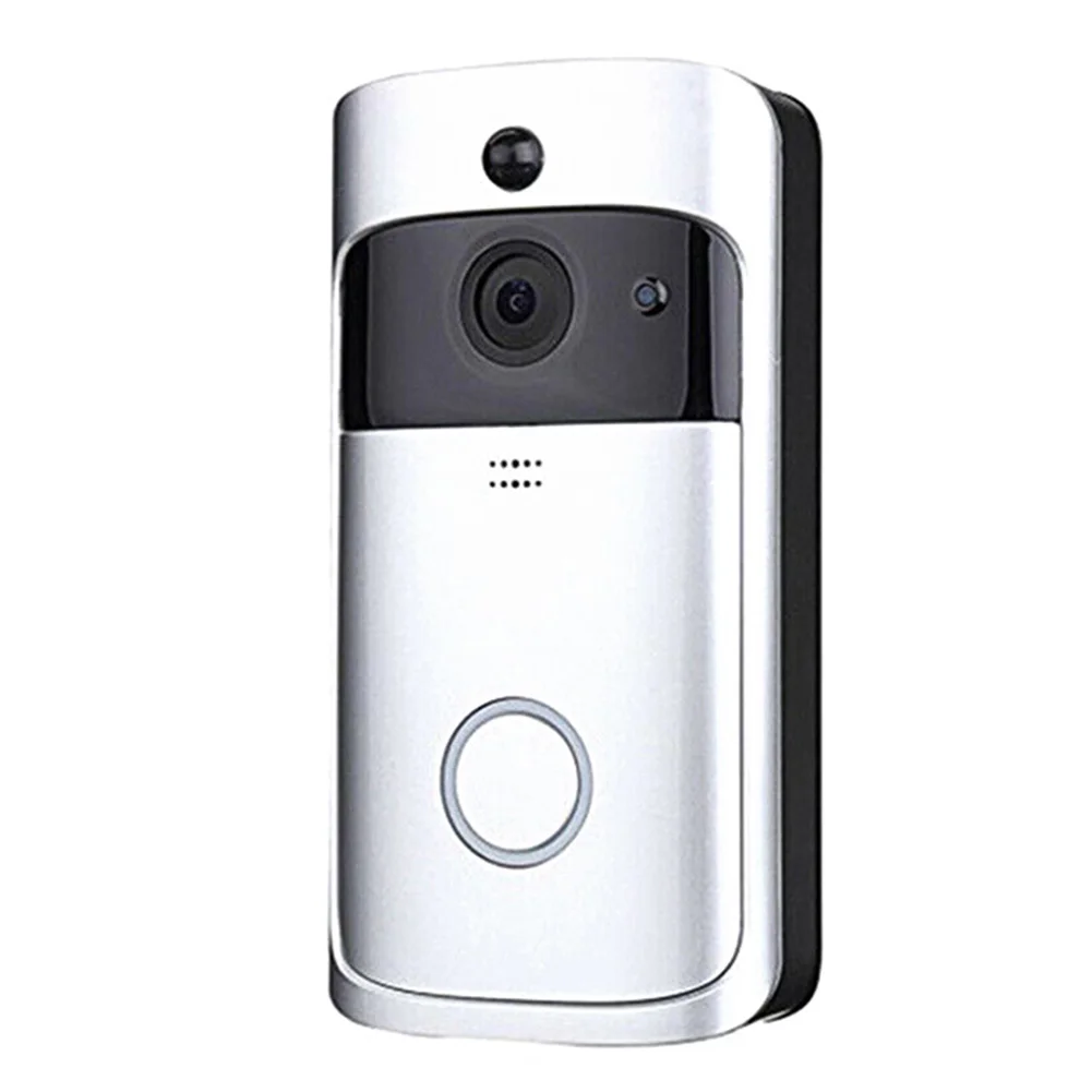 Silver WiFi смарт-видео дверной звонок HD камера безопасности беспроводной домофон PIR широкоугольный для домашнего HSJ-19 - Цвет: Silver