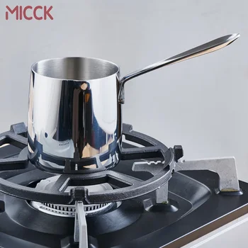 

MICCK Stainless Steel Milk Soup Pot Portable Metal Coffee Filter Pot Gas Stove Teapot Kettle Maker Espresso Percolator Tools