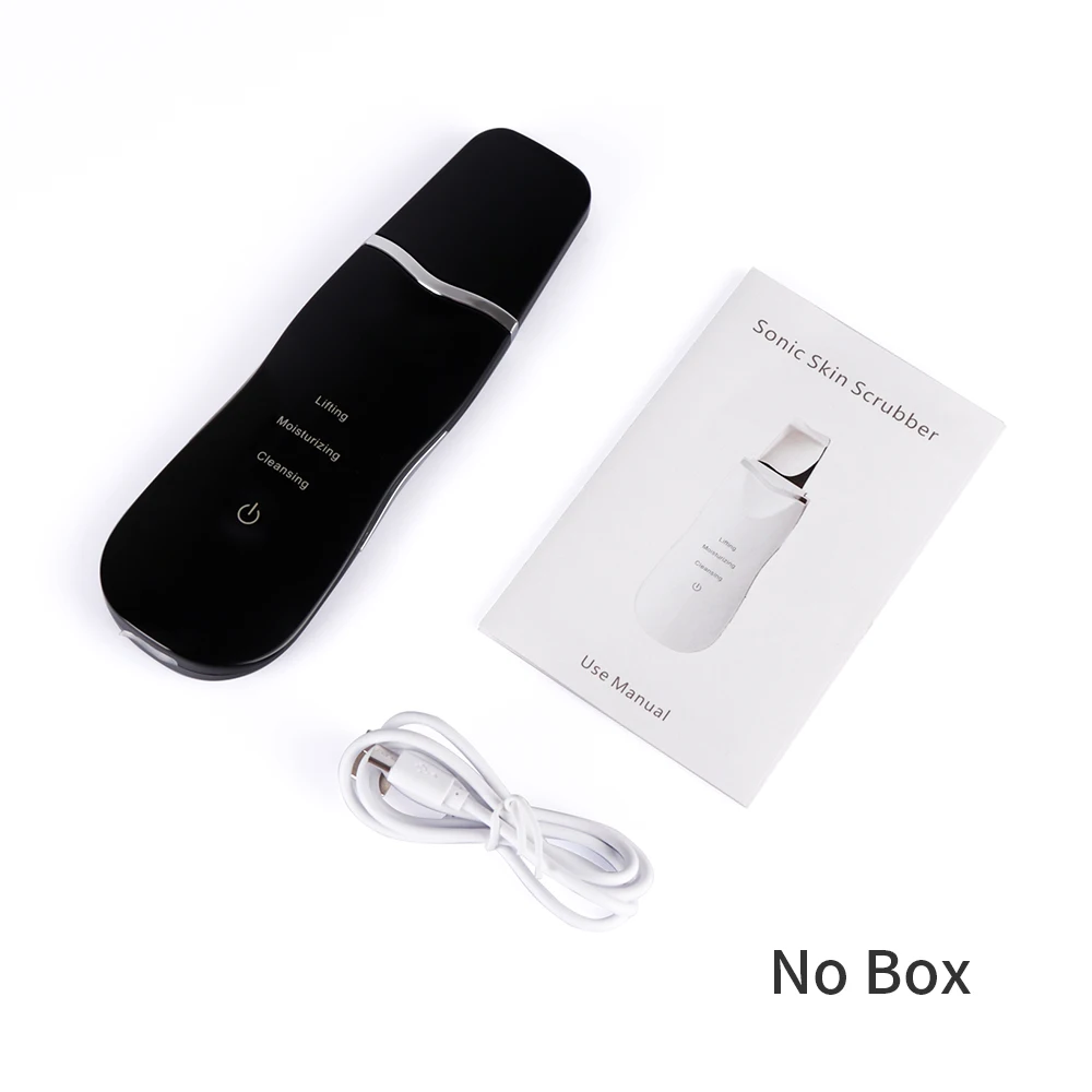 Black Without Box Ultrasonic Deep Face Cleaning Machine Skin Scrubber Remove Dirt Blackhead Reduce Wrinkles and spots Facial Whitening Lifting - Цвет: Black Without Box