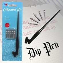 Nuova Penna Stilografica Calligrafia Disegno Dip Inchiostro 5Pcs Pennino Della Penna Set Firma Scrittura Antico Regali Eleganti