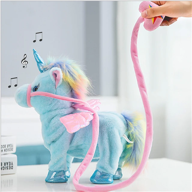 35cm Electric Walking Unicorn Plush Funny Toy Talking Toy Unicorn Singing Music Stuffed Toy For Children Kids Gift 1