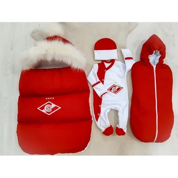 

Комплект для новорожденного 4х предметный ЗИМА Комплекты на выписку и для прогулок 0-6 мес