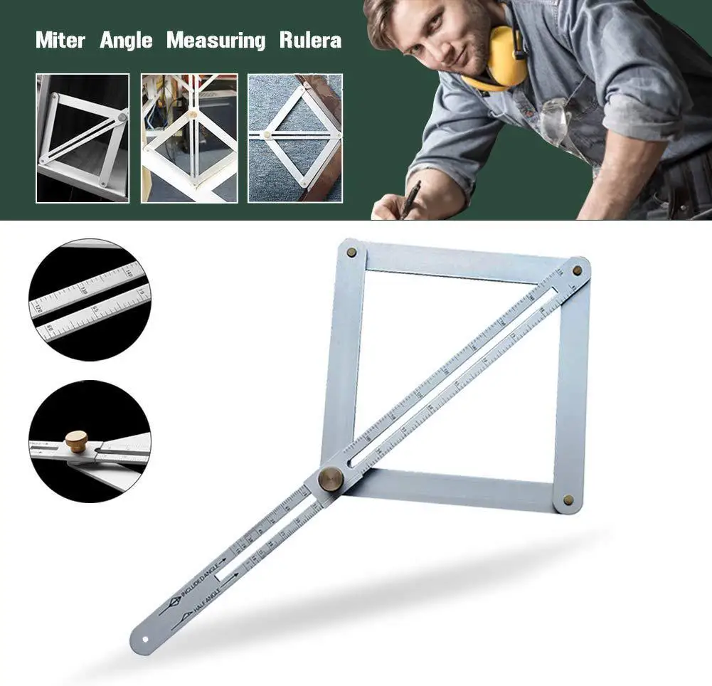 

Bevel and Corner Protractor Corner Angle Finder for Multi Angle Measurement Tool For Woodworking