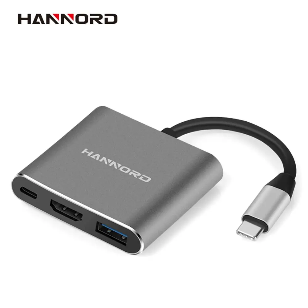Адаптер Hannord с USB Type C 3 1 на HDMI в Hub 0/PD Быстрая зарядка/HDMI type конвертер адаптер для
