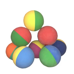 1 Piece 6cm Bi-color Racquetball Squash Low Speed Rubber Hollow Ball Training Competition High Elasticity Random Color