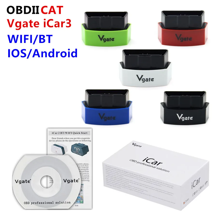 Elm327 Vgate iCar3 Bluetooth OBDII OBD2 ELM327 iCar 3 диагностический интерфейс для Android PC Низкая цена