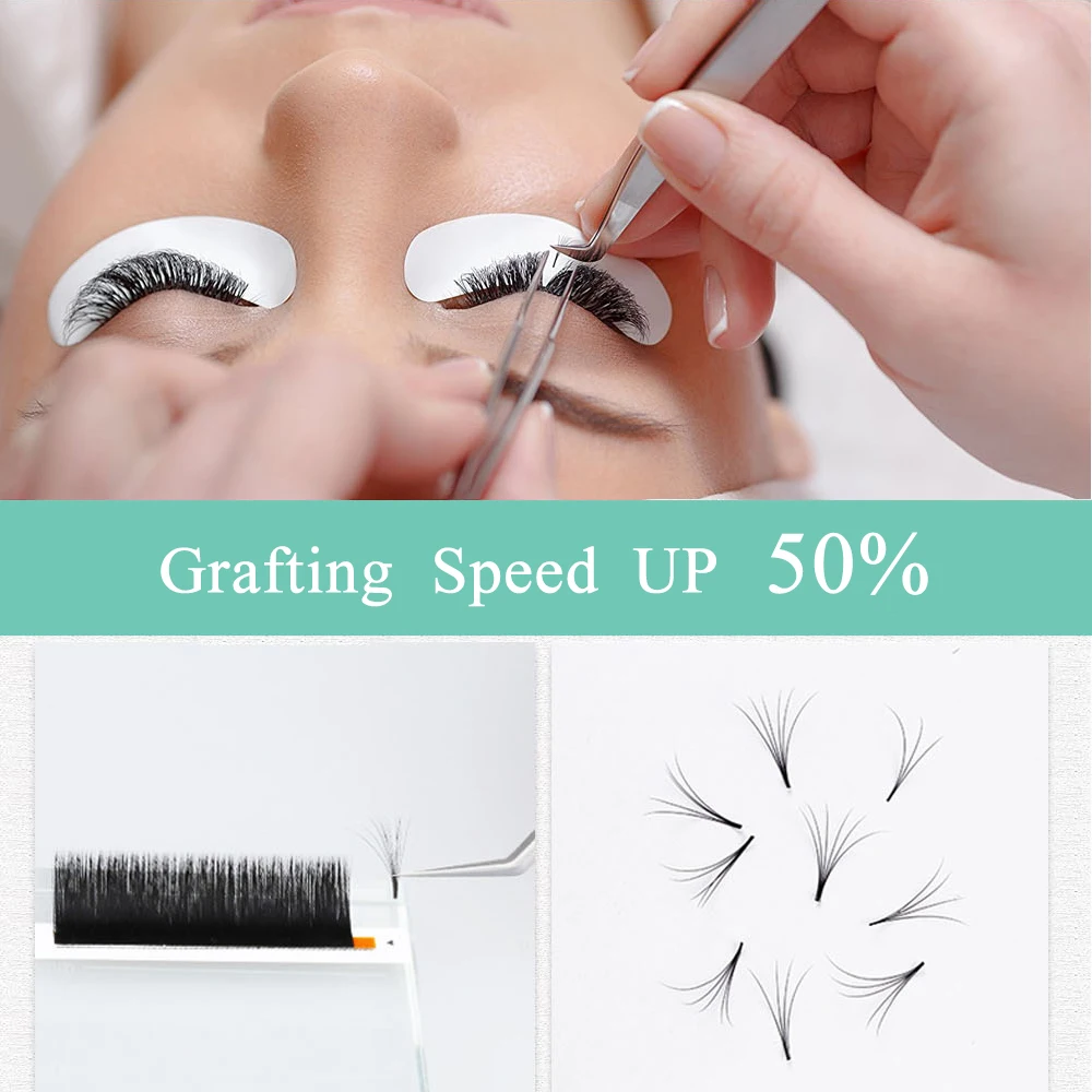 Yelix False Individual Fan Volume Lashes Blossom Eyelash Extension Bloom 3D Mink Magnetic Camellia Fake Eyelashes Extensions
