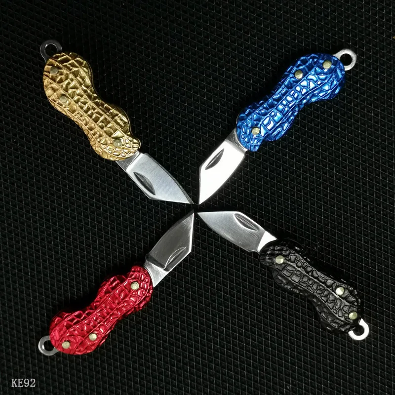 

Mini Portable Knife Fold Camping Folding Pocket Keychain Outdoor Tool Self-Defense Peanut Knife Edc Tool New 2020