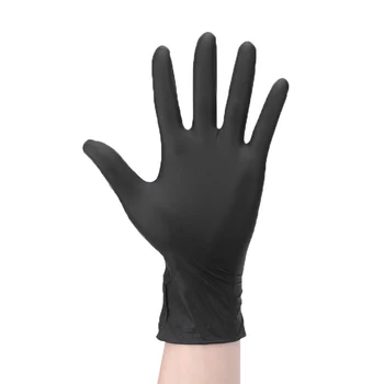 

10PCS/SET Household Cleaning Washing Disposable Mechanic Gloves Blue Transparent Black Nitrile Gloves Powder Free Ambidextrous