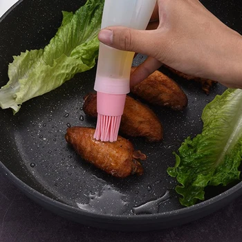 

Temperature Resistant oil bottle silicone brush kitchen barbecue tool barbecue brush oil bottle brush 2019