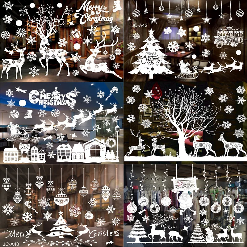 2024 New Year Christmas Wall Window Party Decals