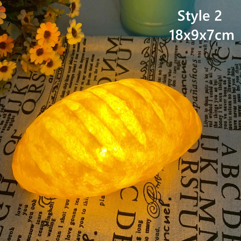Style 2 1 шт. творческий имитация хлеба Форма лампы бытовые СВЕТОДИОДНЫЙ ночной Светильник для дома Спальня украшения(не включает батарею - Цвет: Style 2