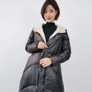 

of 2020 brand is removed from the cabinet, the temperament is fashionable and simple, medium and long down jacket