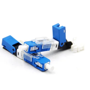 

100 PCS SC UPC Fast Connector Single-Mode Connector FTTH Tool Cold Connector Tool Fiber Optic Fast Connnector