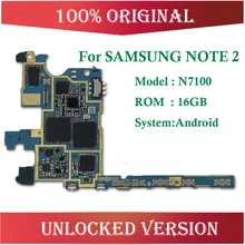 Европейская версия разблокирована и оригинальная основная плата для samsung Galaxy Note 2 N7100 материнская плата с чипами
