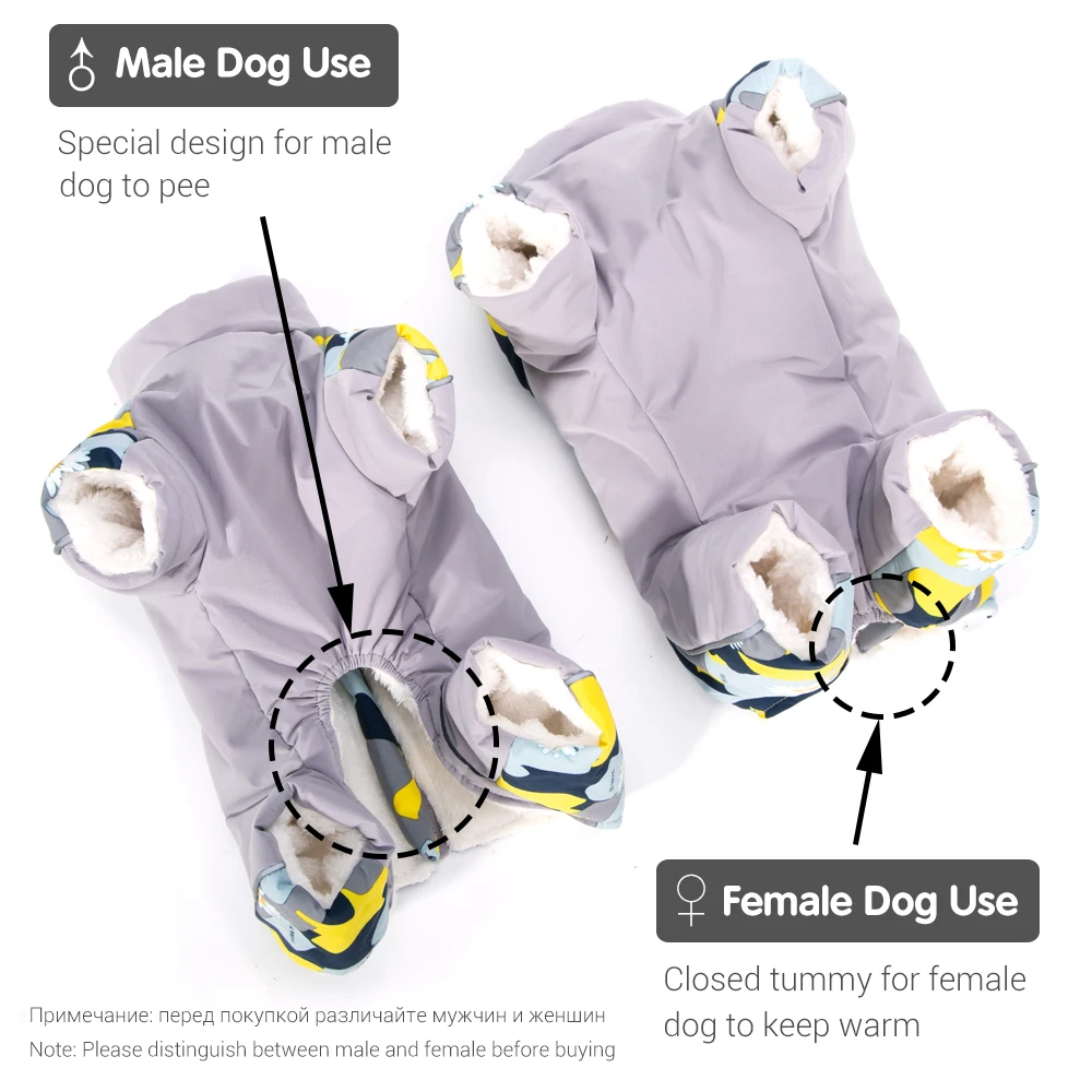 roupa de inverno para jaqueta de cachorro impermeável para cães traje de neve extra cobertura uso para meninos meninas