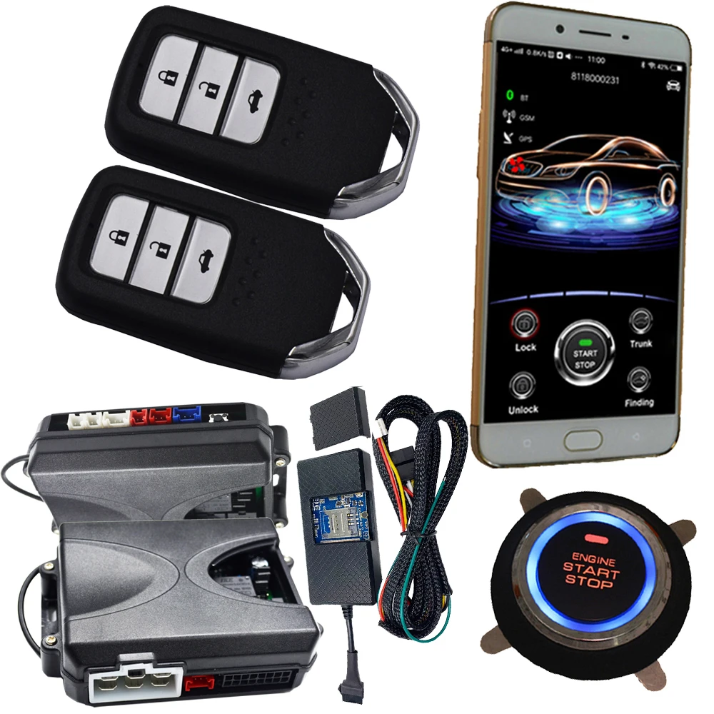 CARDOT 2g gps умный дистанционный стартер пассивная бесключевая система входа старт стоп Автосигнализация