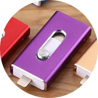 BRU OTG USB 3.0 флешка 32 ГБ 64 ГБ 128 ГБ 256 ГБ Для iPhone ipad Android Телефон Планшетный ПК Android Pen Drive USB-накопитель флешка для айфона - Цвет: Purple