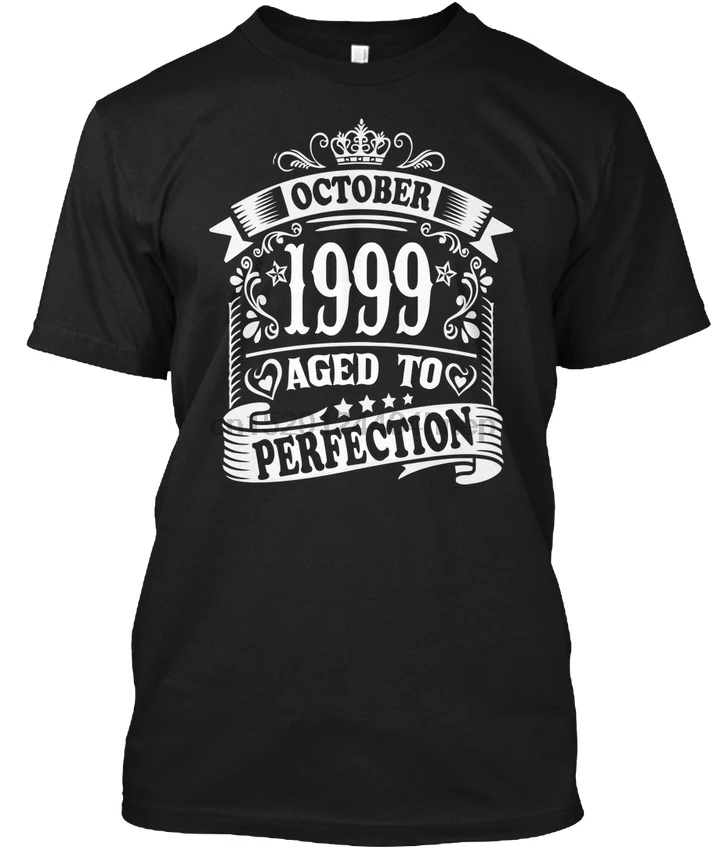 

Octoben1999 - October 1999 Aged To Perfection Popular Tagless Tee T-Shirt