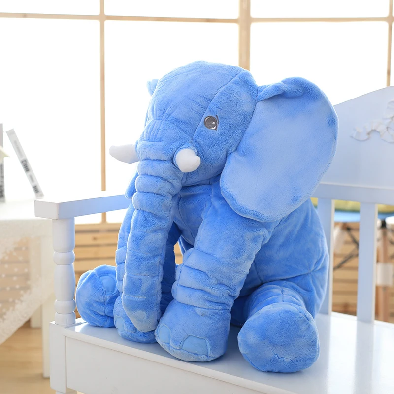 Blue Детская комната, кровать, украшение, игрушки, плюшевая подушка, подарок, домашний декор, PP хлопок, светильник, серый, мягкий, расслабляющий, кукла, ребенок, животное, слон - Цвет: Blue
