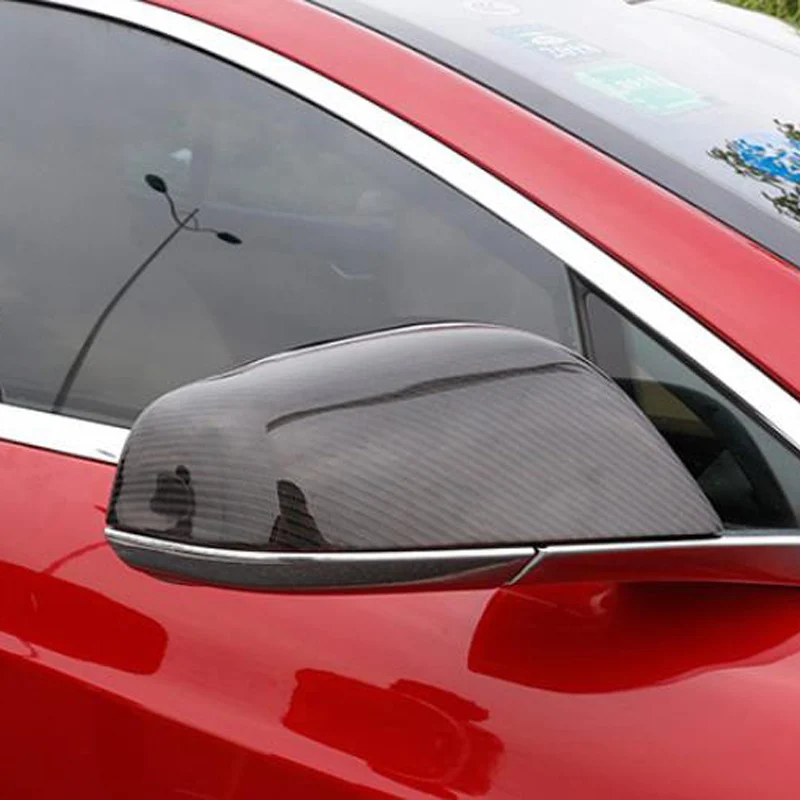 

Free Shipping High Quality Motor Car Automobile Carbon Fiber Rearview Mirror Covers For 2014-2018 Tesla Model S