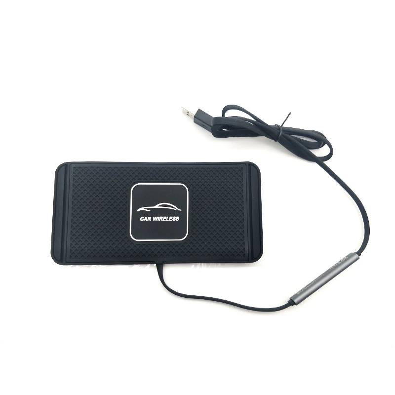 

Car Qi Fast Wireless Phone Charger Pad Non-Slip Mount Holder for iPhone Samsung