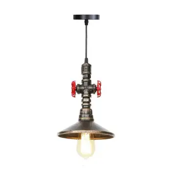 

Rustic E27 pipe pendant lights Vintage water pipe adjustable hanging lamp lamparas de techo lamparas colgantes lampenkap