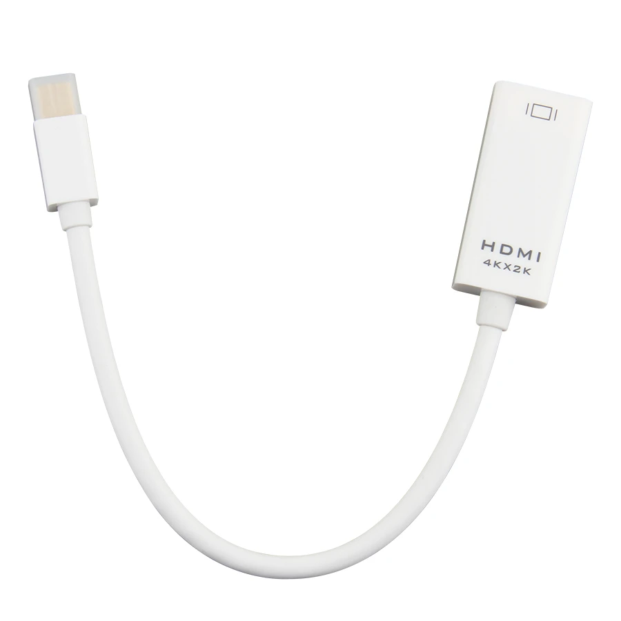 White Mini Dp To Hdmi Adapter Mini Displayport Cable Thunderbolt 2 Hdmi Converter For Macbook Air 13 Surface Pro 4 Thunderbolt Aliexpress