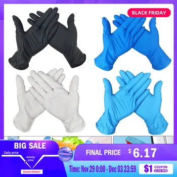 

100 PCS 3 Color Disposable Gloves Latex Dishwashing/Kitchen/Medical /Work/Rubber/Garden Gloves Universal For Left and Right Hand