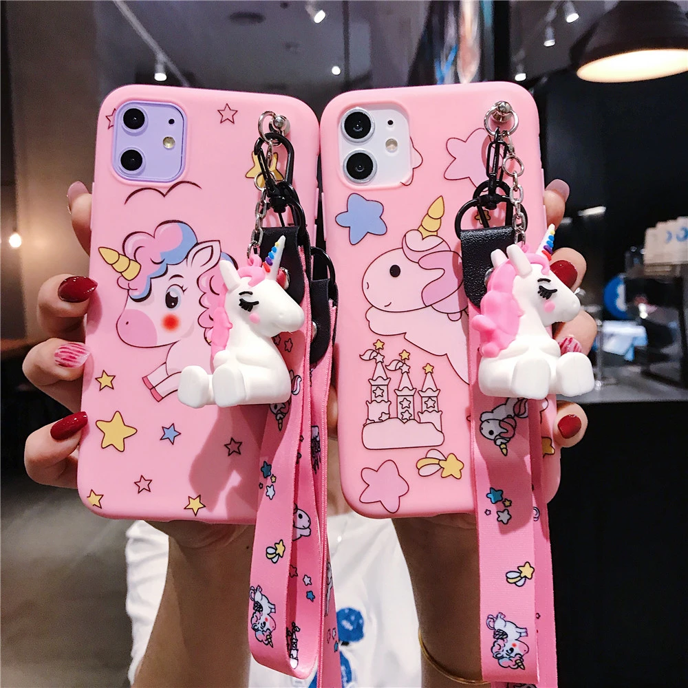 Funda de teléfono con dibujos de unicornios para iPhone, carcasa trasera para iPhone 12, 13, Pro, Max, XR, Max, X, 8, 6S Plus, 8, 7 Plus| Fundas antigolpes para teléfono| - AliExpress