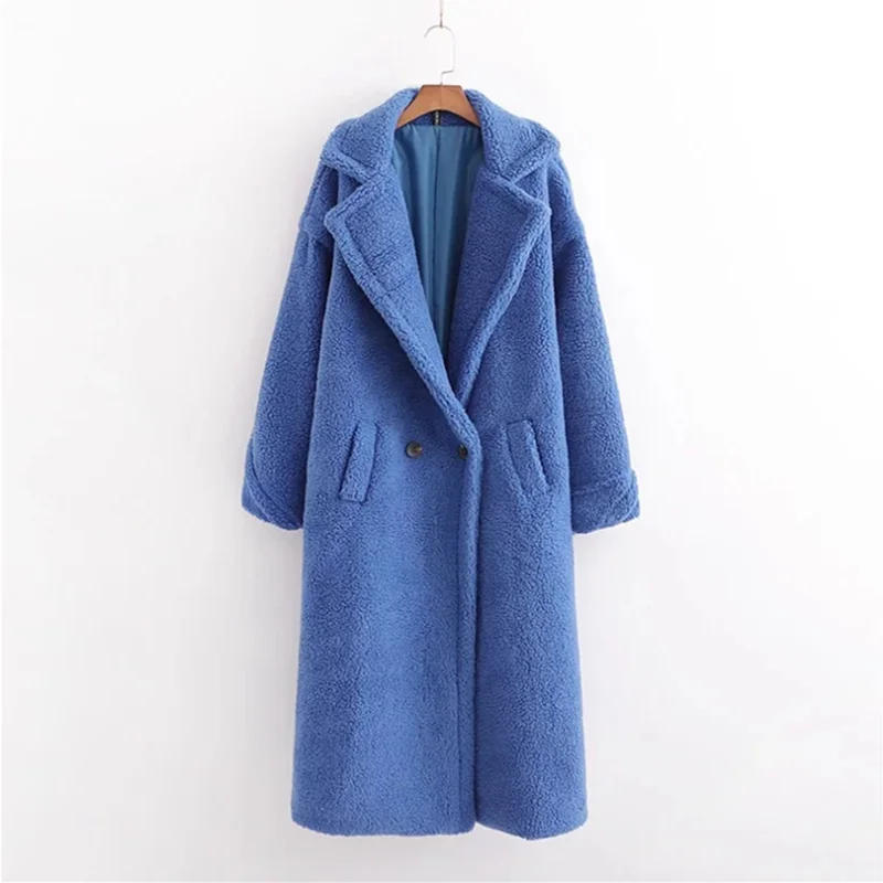 Blue Зимнее женское пальто, новая мода, женские пальто из овчины, теплая верхняя одежда для холодной погоды, 12 цветов, одежда - Цвет: Blue