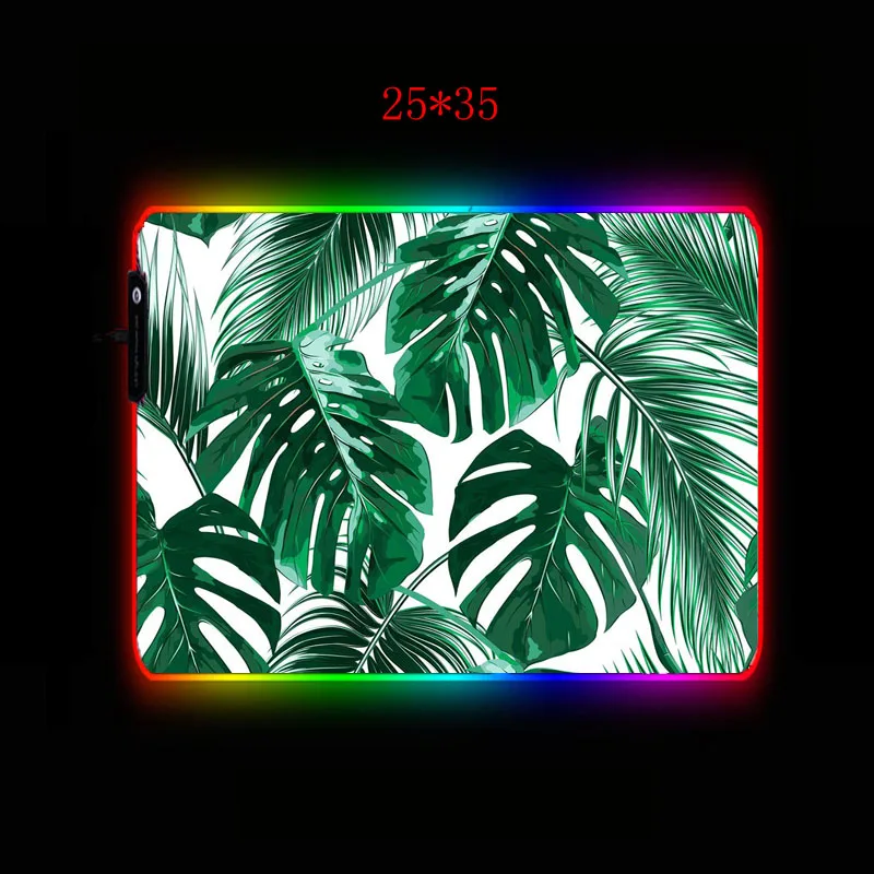 

MRGBEST Tropical Leaves Large Gaming Mouse Pad Lockedge Mouse Mat Keyboard Pad Desk Mat Table Mat Gamer Mousepad for Laptop