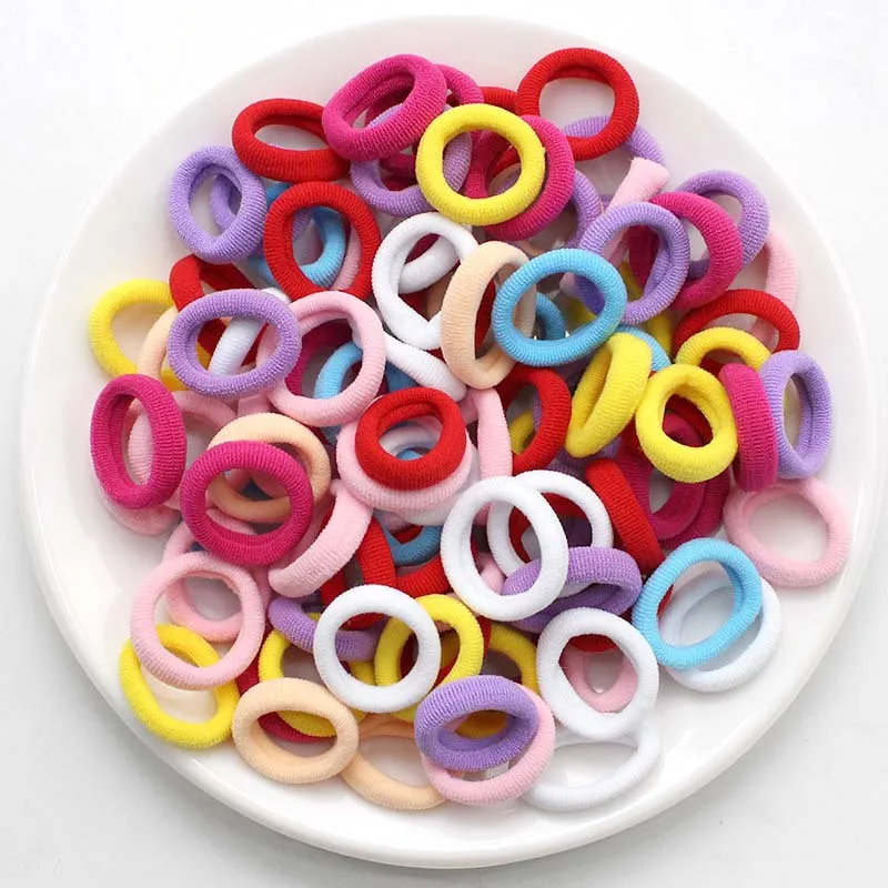 100 шт./лот, Детская резинка для волос карамельного цвета, эластичная резинка для волос, мини-резинка для волос, резинка для девочек, аксессуары для волос принцессы