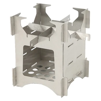 

Outdoor Wood Stove Outdoor Fire Woods Stove Set Portable Stainless Steel Solid Wood Furnace Oven For Camping Picnic Barbecue