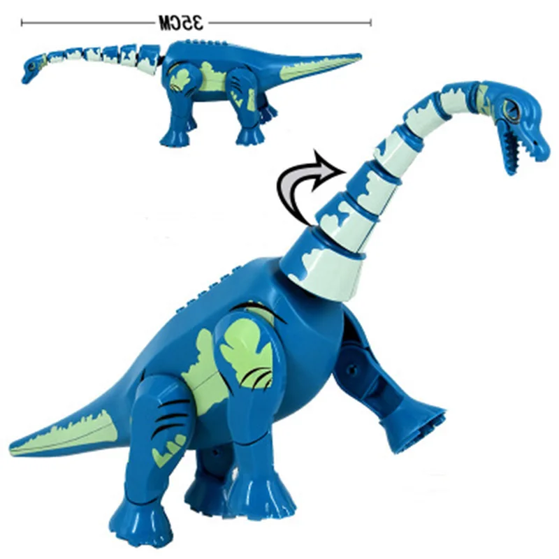 Строительные блоки Юрского периода мир динозавров 2 фигурки кирпичи тираннозавр